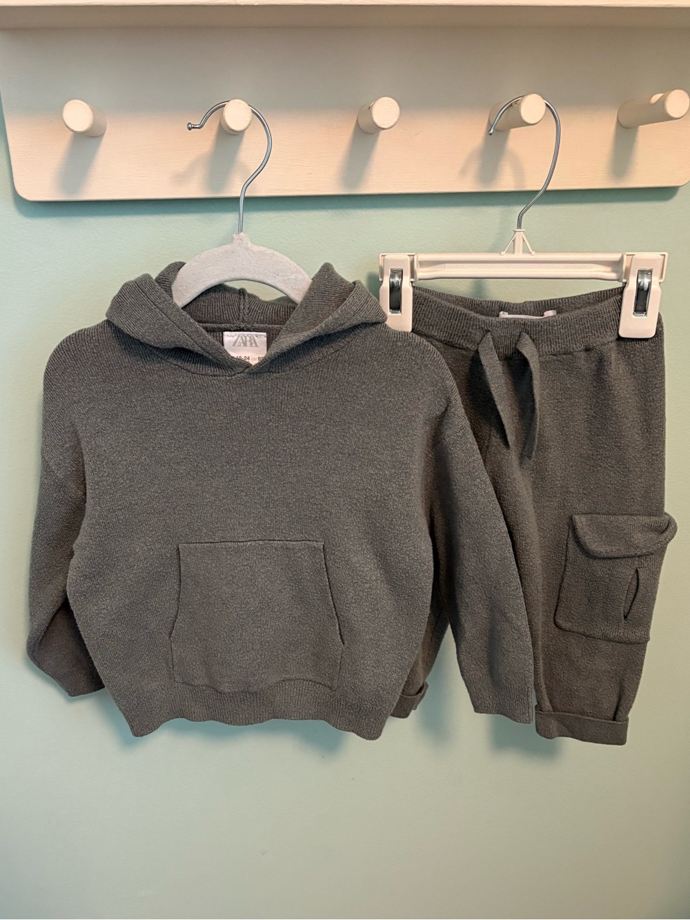 Zara Kids Hooded Sweatshirt & Cargo Joggers Set